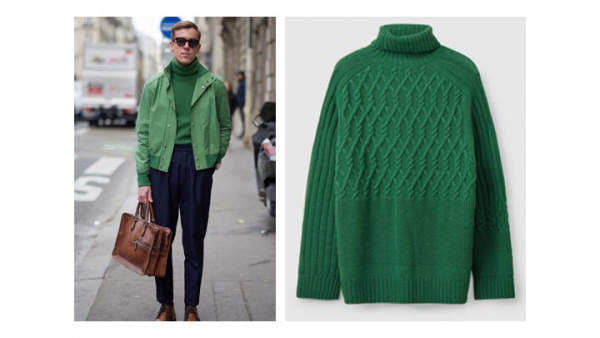 Cos bright green jumper - personal styling and shopping for men