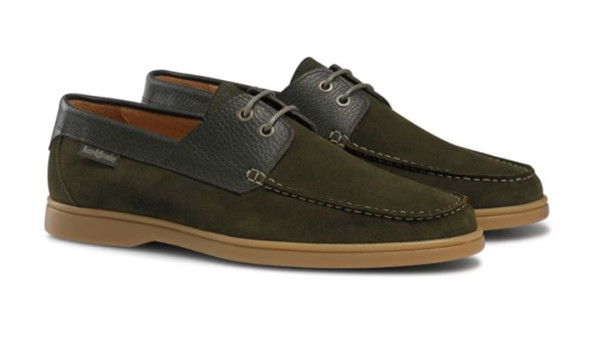 Russell Bromley green suede deck shoes - personal shopper for men