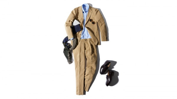 Slowear linen and cotton drill beige suit - personal stylist for men