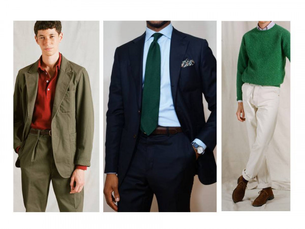 What colours to wear with green